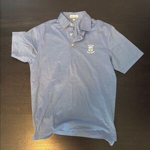Peter Millar Polo Men’s Small Blue Striped Tralee Golf Links Polo